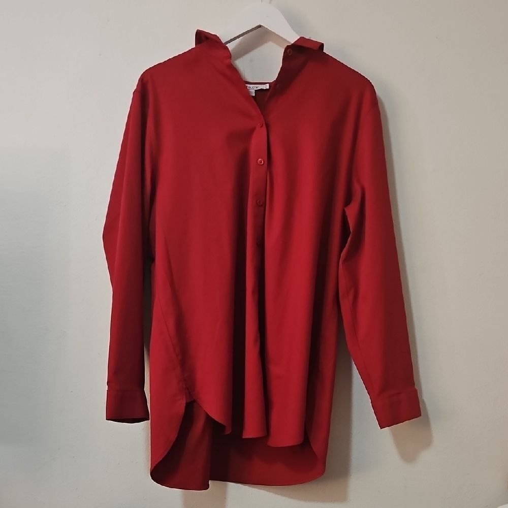 Chico's No Iron  Red Allure Solid Tunic 3